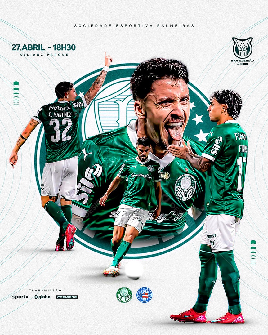 Feed Flyer Jogo De Futebol Social Mídia PSD Editável