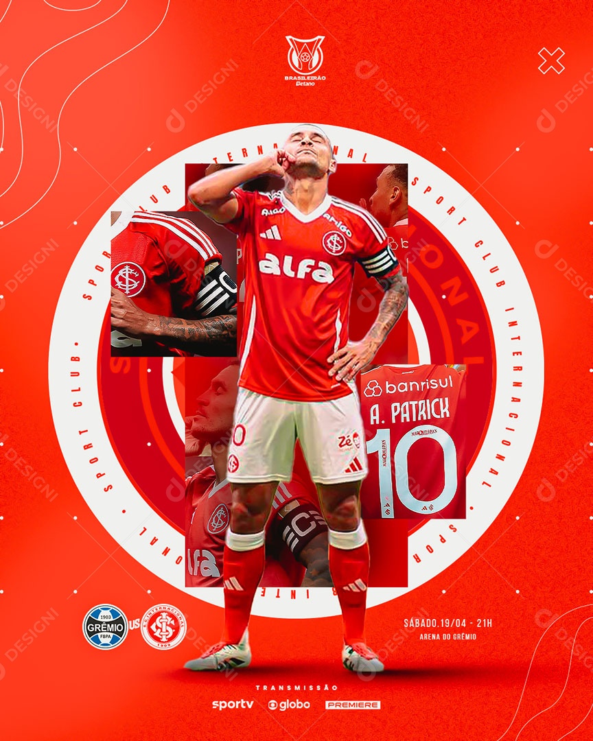 Feed Flyer Jogo De Futebol Social Mídia PSD Editável