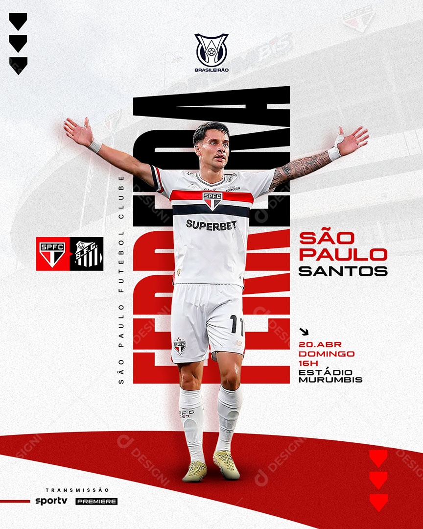 Feed Flyer Jogo De Futebol Social Mídia PSD Editável