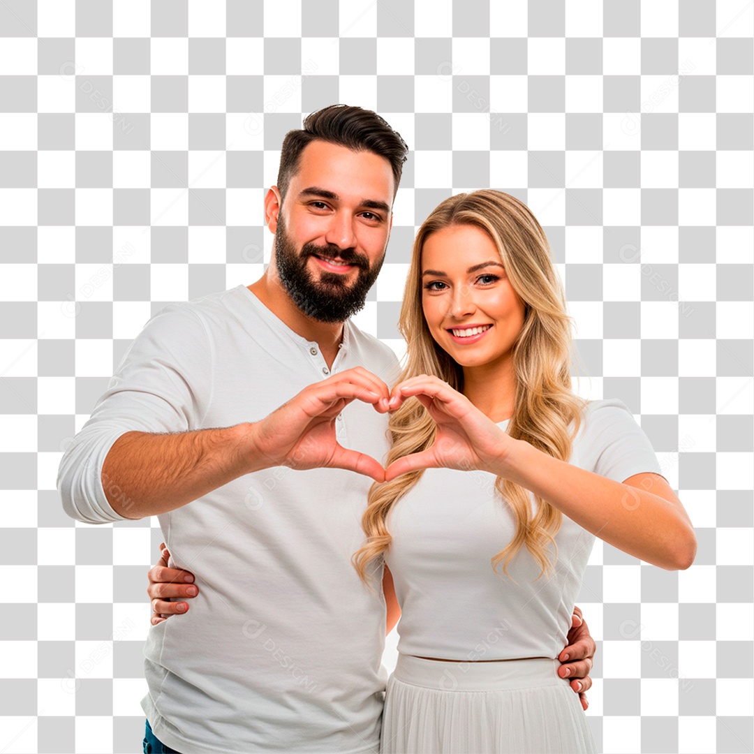 Casal Sorrindo PNG Transparente