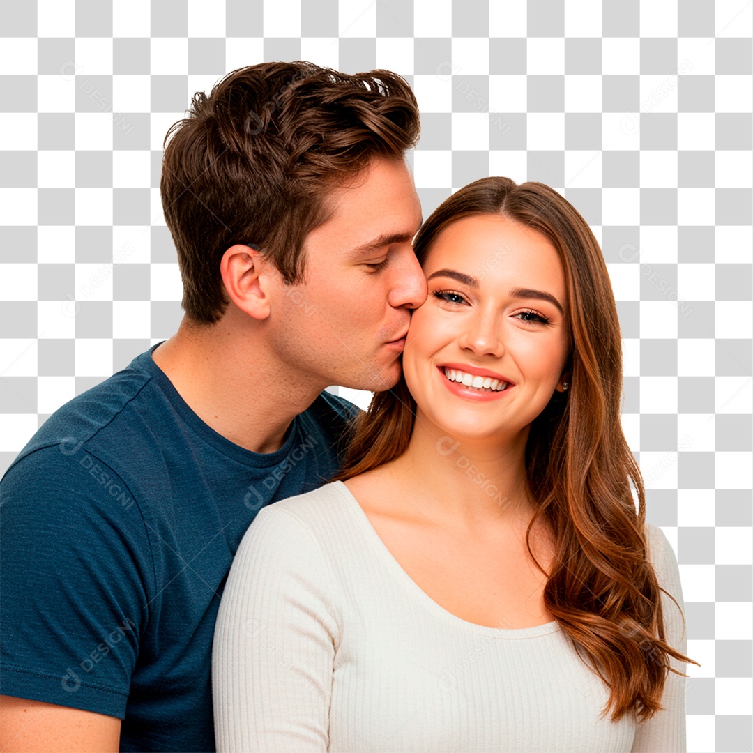 Casal Sorrindo PNG Transparente
