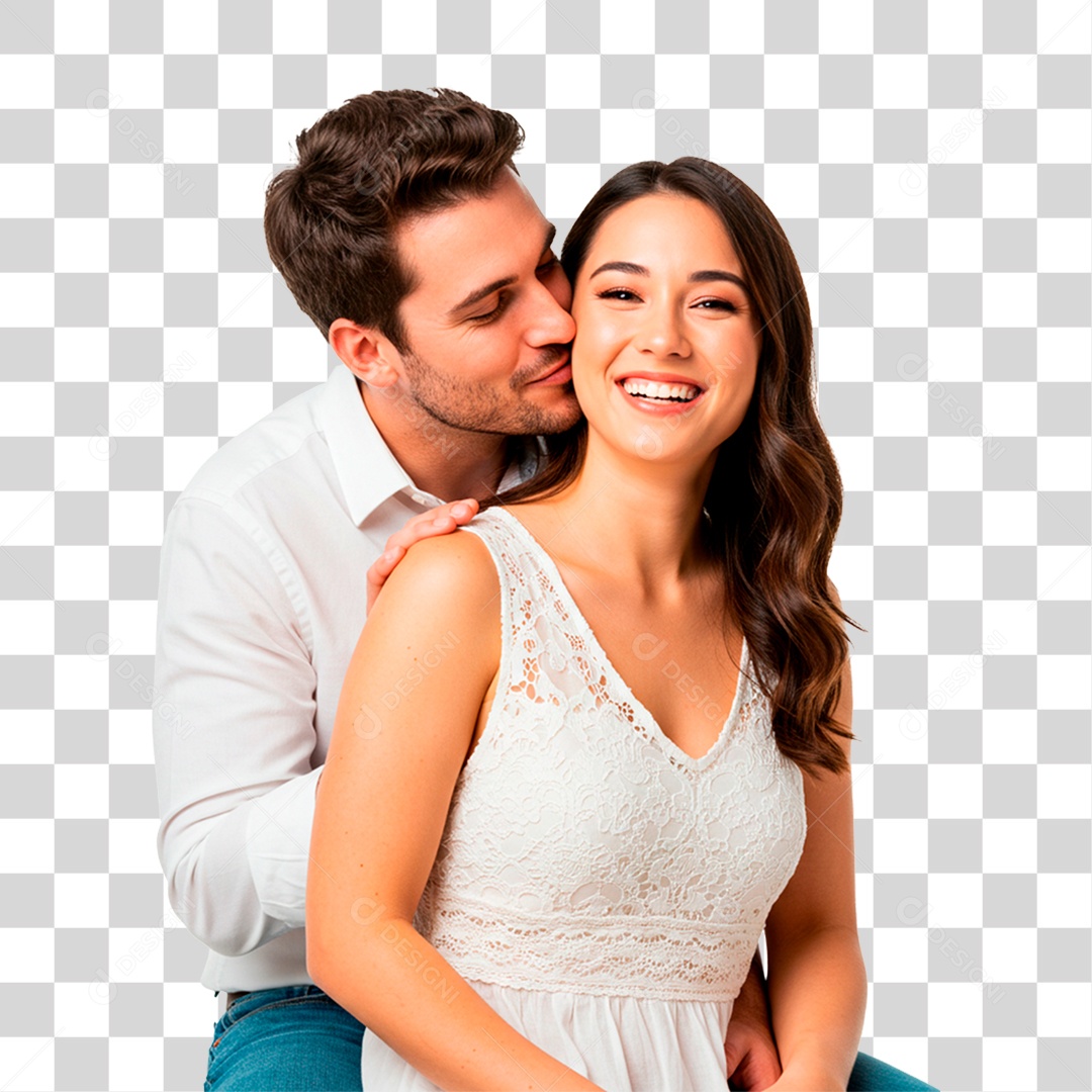 Casal Sorrindo PNG Transparente