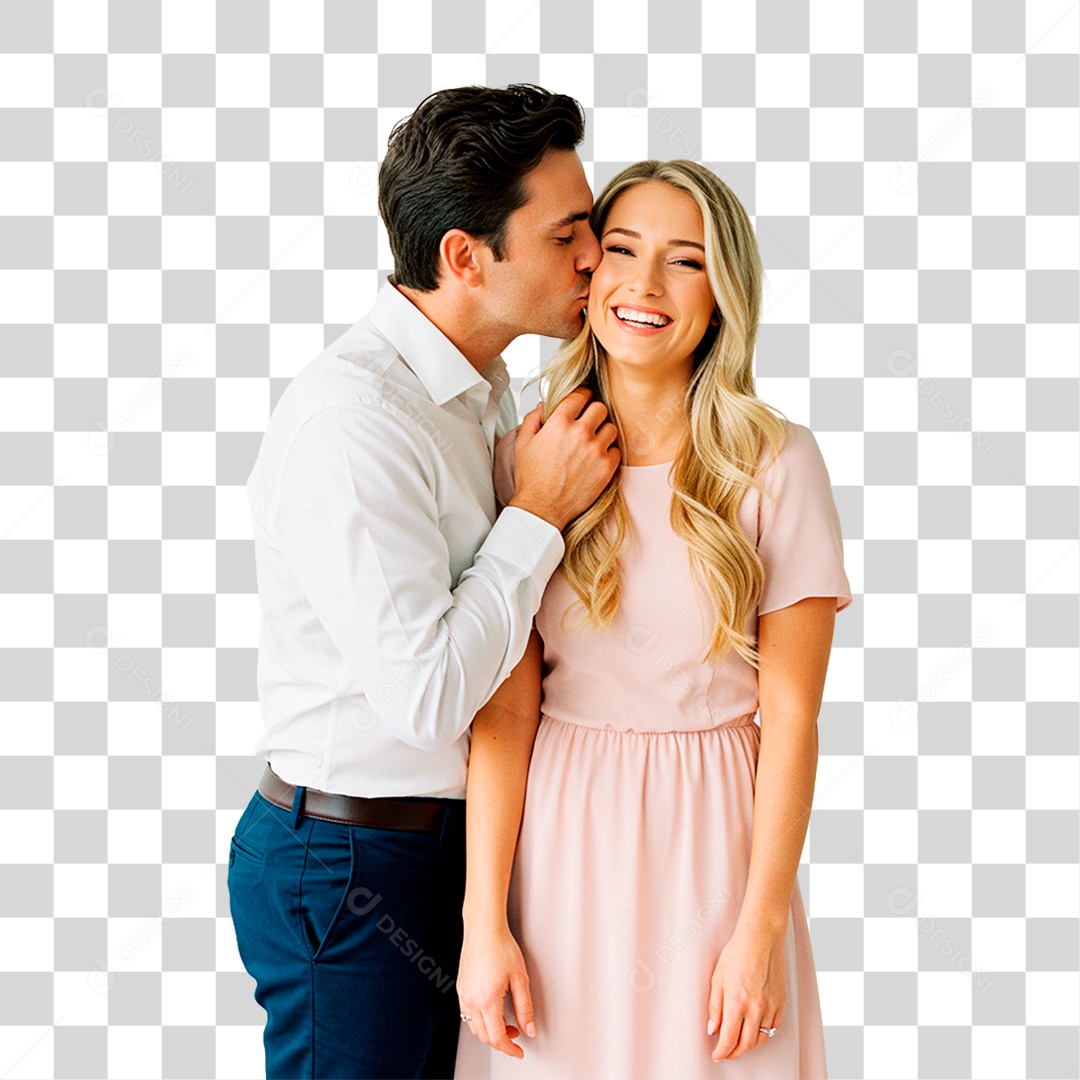Casal Sorrindo PNG Transparente