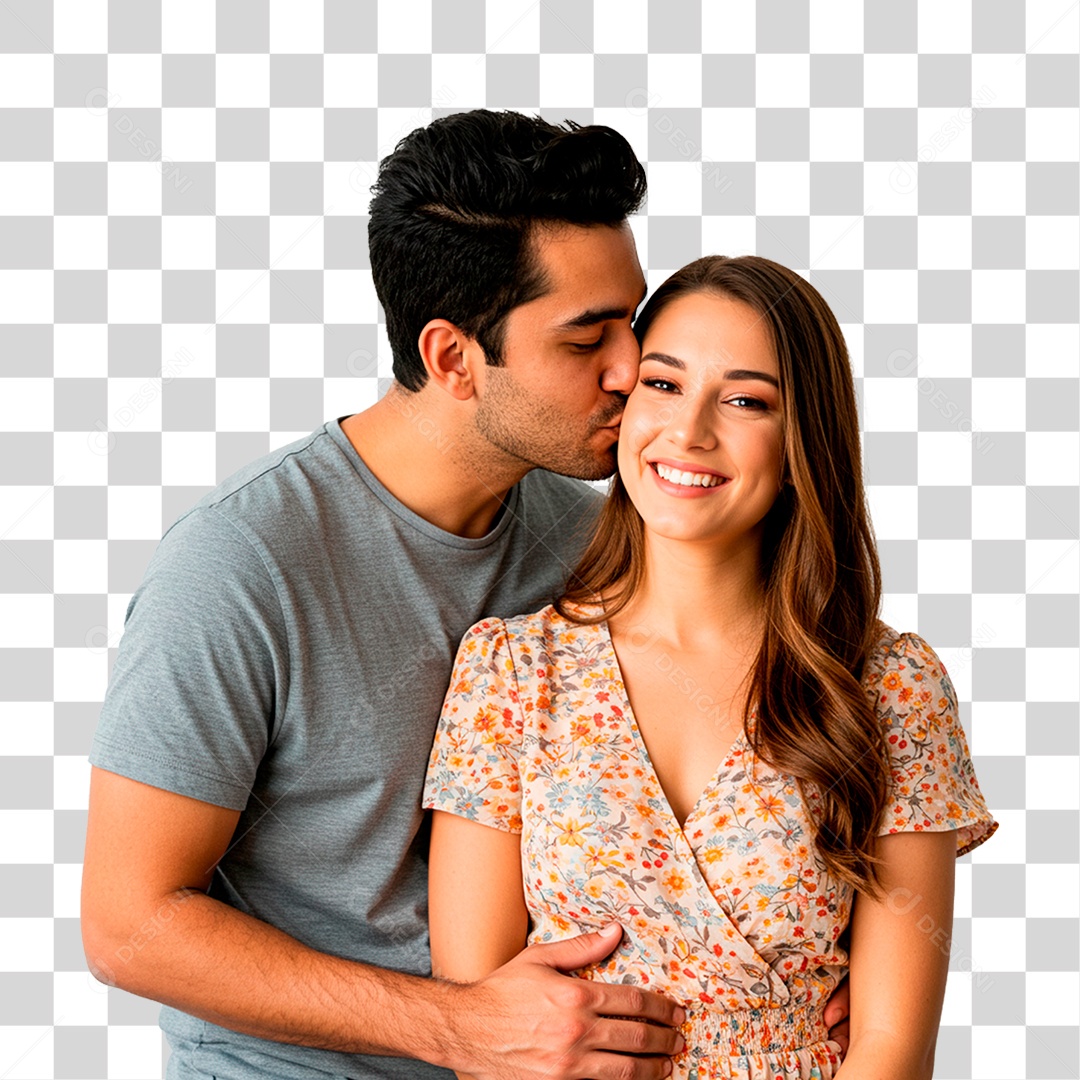 Casal Sorrindo PNG Transparente