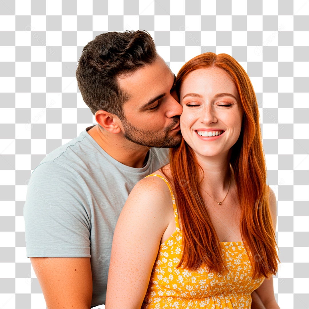 Casal Sorrindo PNG Transparente