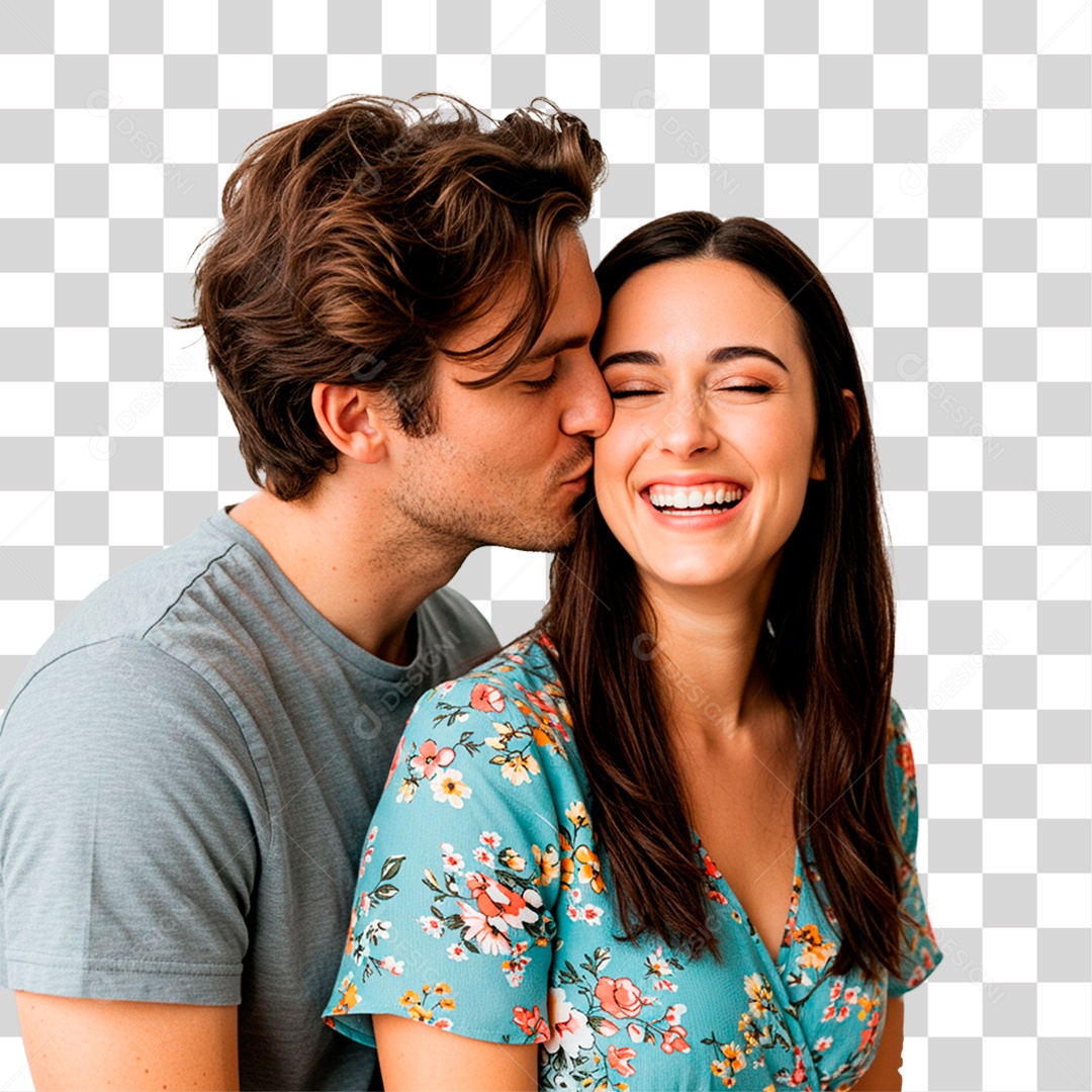Casal Sorrindo PNG Transparente