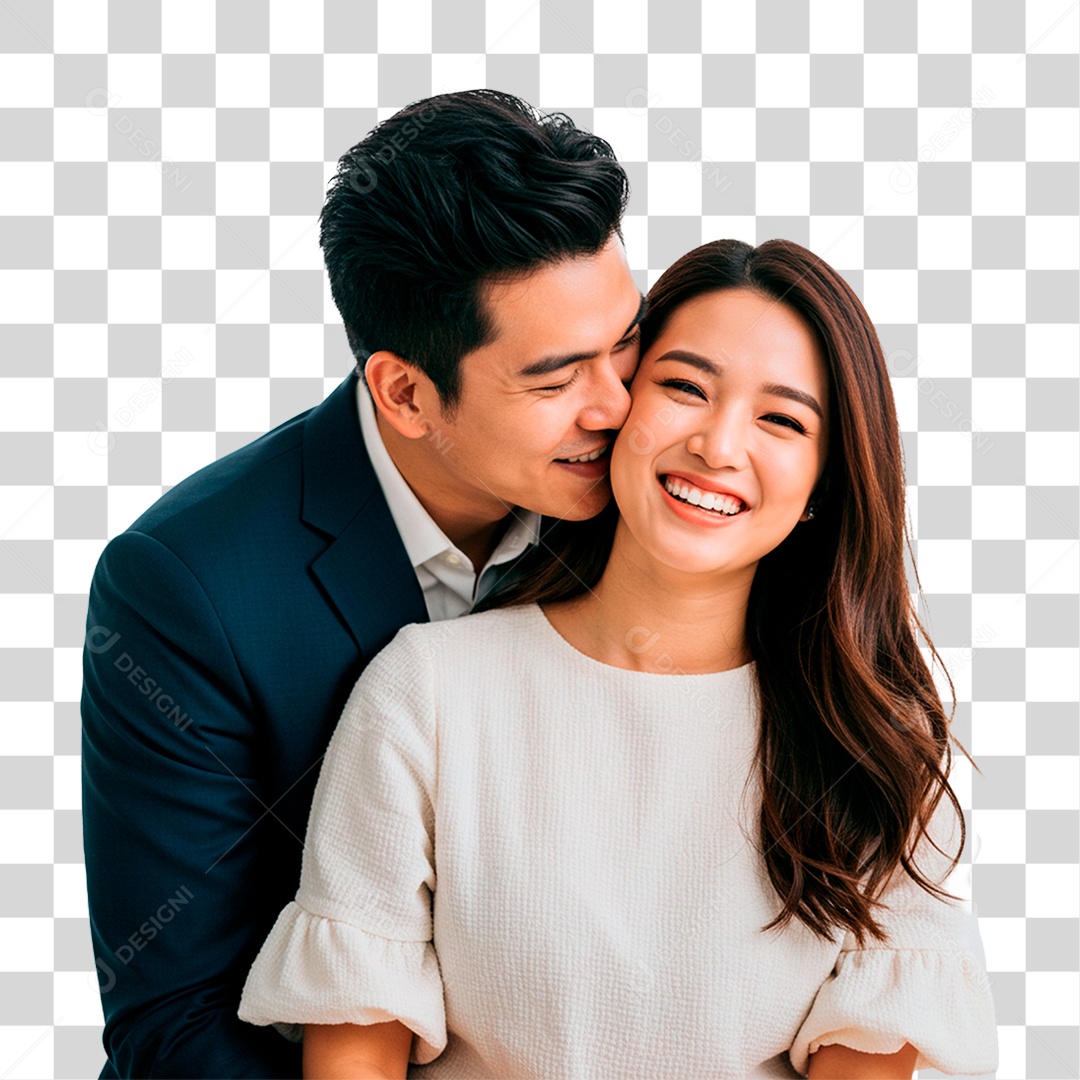 Casal Sorrindo PNG Transparente