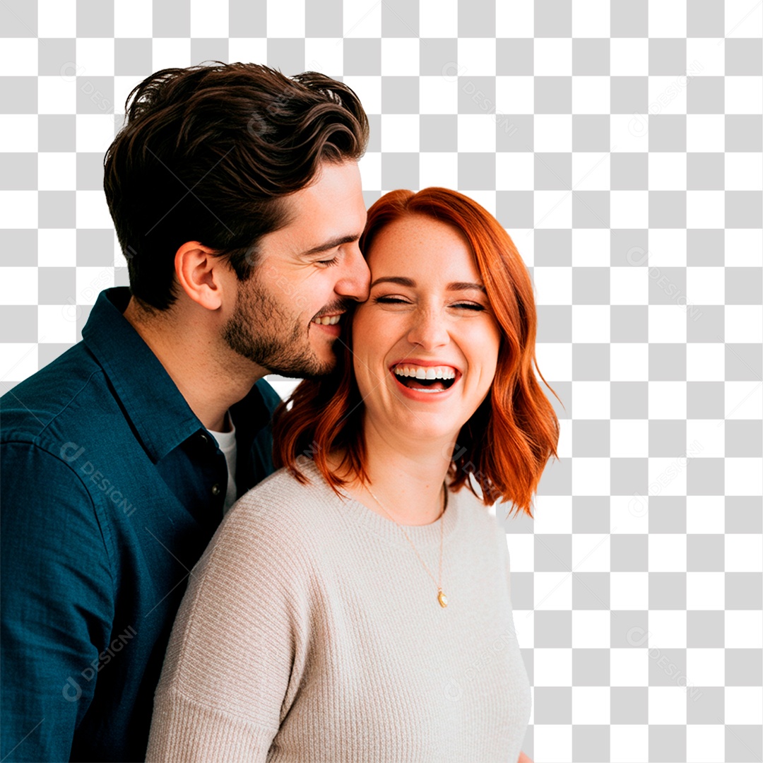 Casal Sorrindo PNG Transparente
