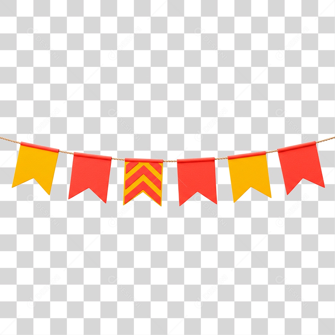 Bandeirinha de Festa Junina PNG Transparente