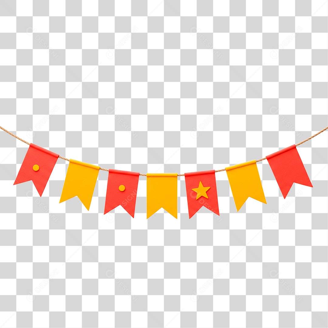 Bandeirinha de Festa Junina PNG Transparente