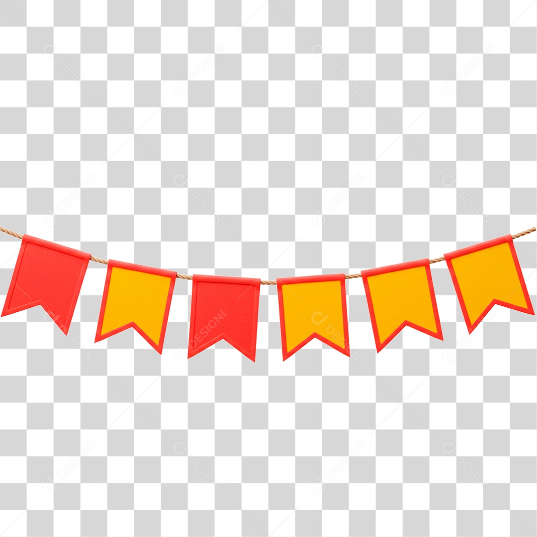 Bandeirinha de Festa Junina PNG Transparente