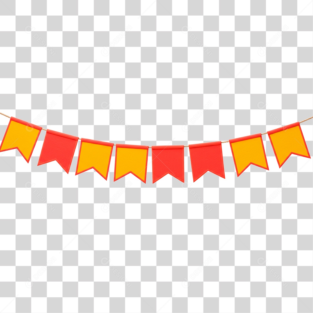 Bandeirinha de Festa Junina PNG Transparente