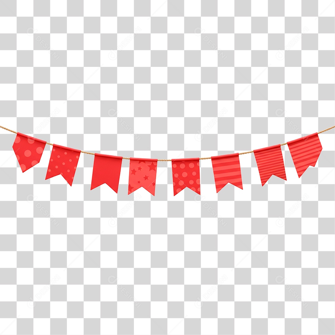 Bandeirinha de Festa Junina PNG Transparente