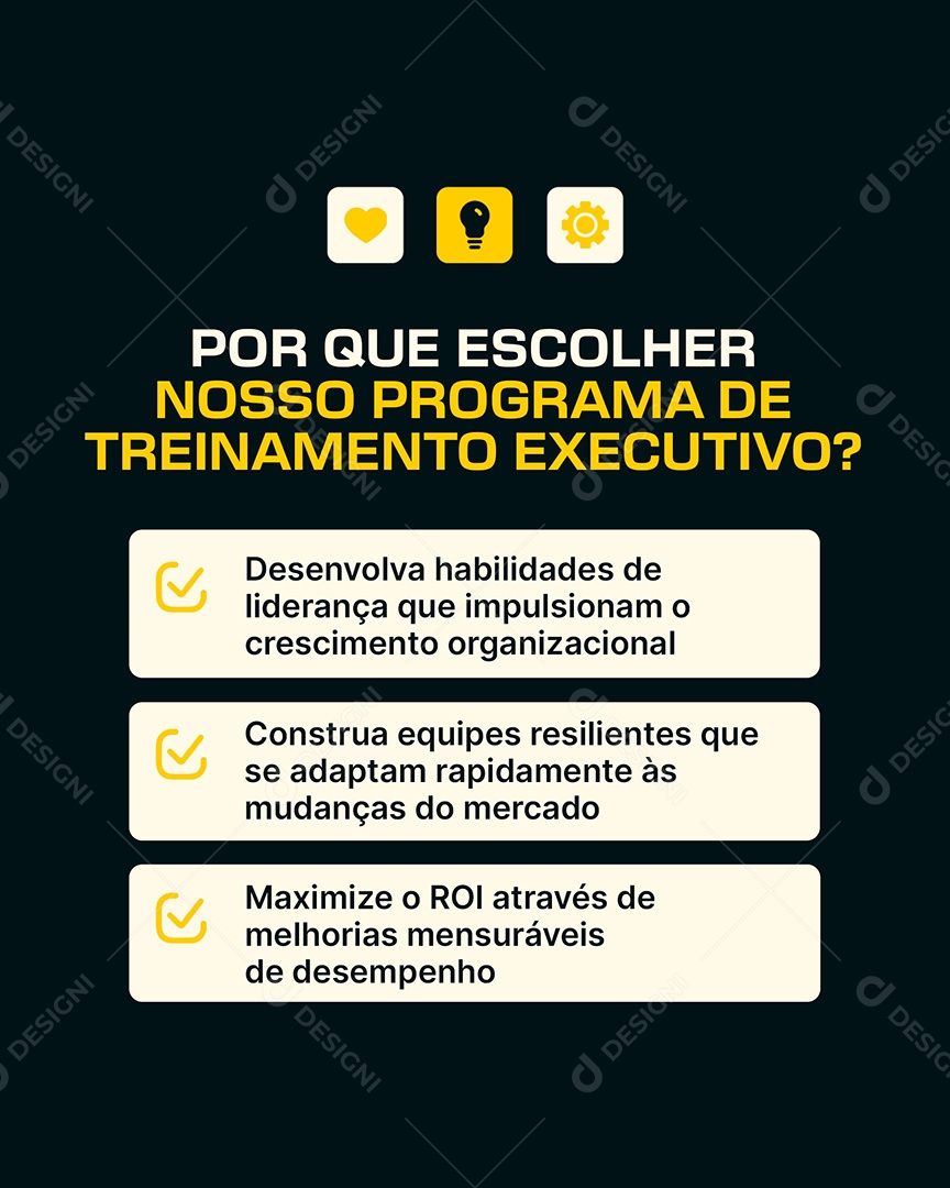 Gestão de Negócios Por Que Escolher Nosso Programa de Treinamento Executivo Social Media PSD Editável