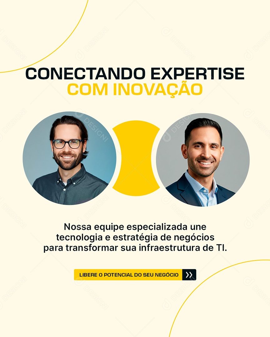 Gestão de Negócios Conectando Expertise Com Inovação Social Media PSD Editável