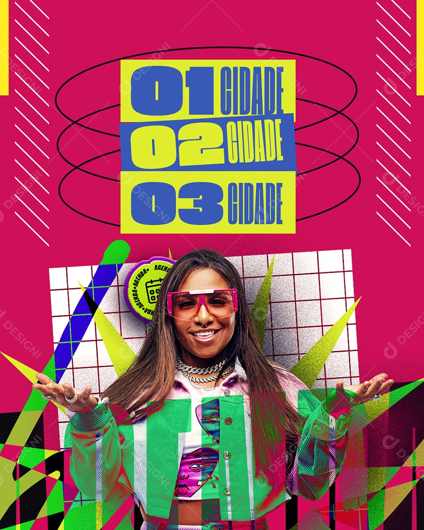 Feed Flyer Agenda De Shows Social Media PSD Editável