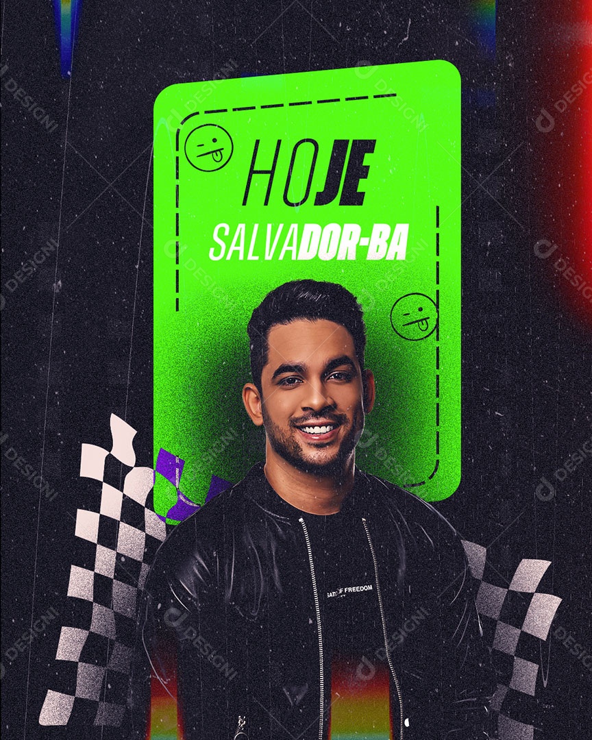 Feed Flyer Agenda Hoje Social Media PSD Editável