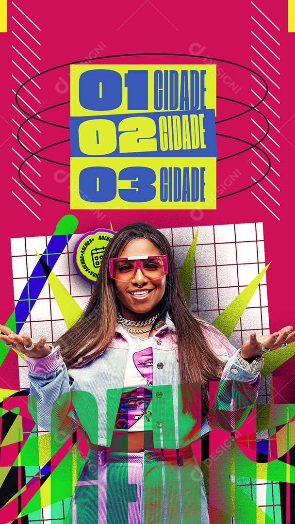 Story Flyer Agenda De Shows Social Media PSD Editável