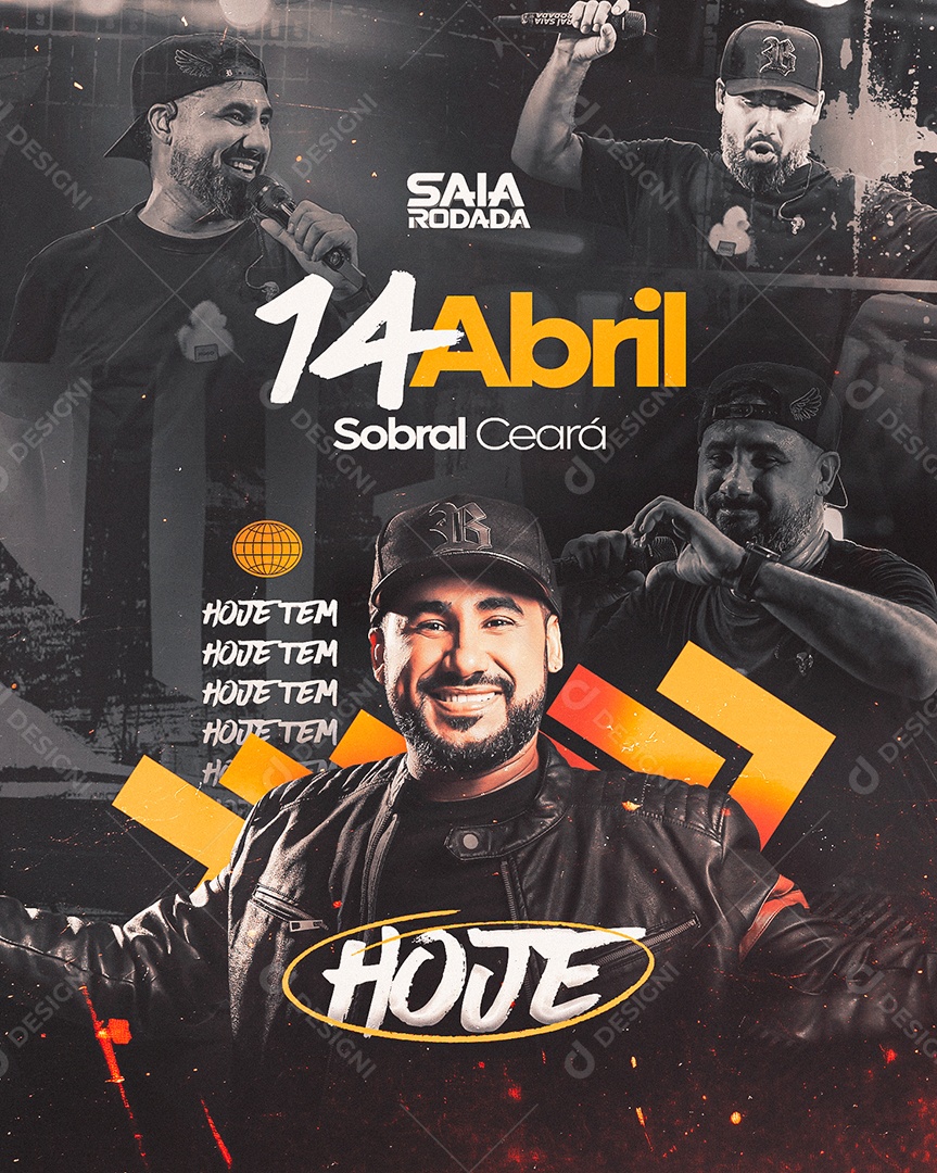 Show Hoje Saia Rodada Social Media PSD Editável