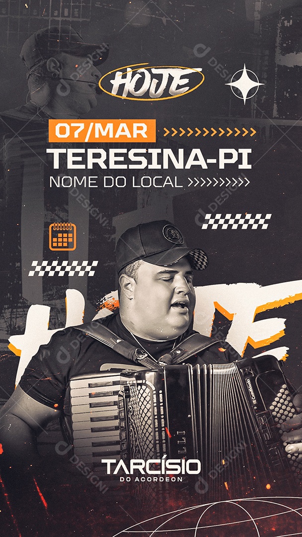 Story Show Hoje Tarcísio do Acordeon Social Media PSD Editável