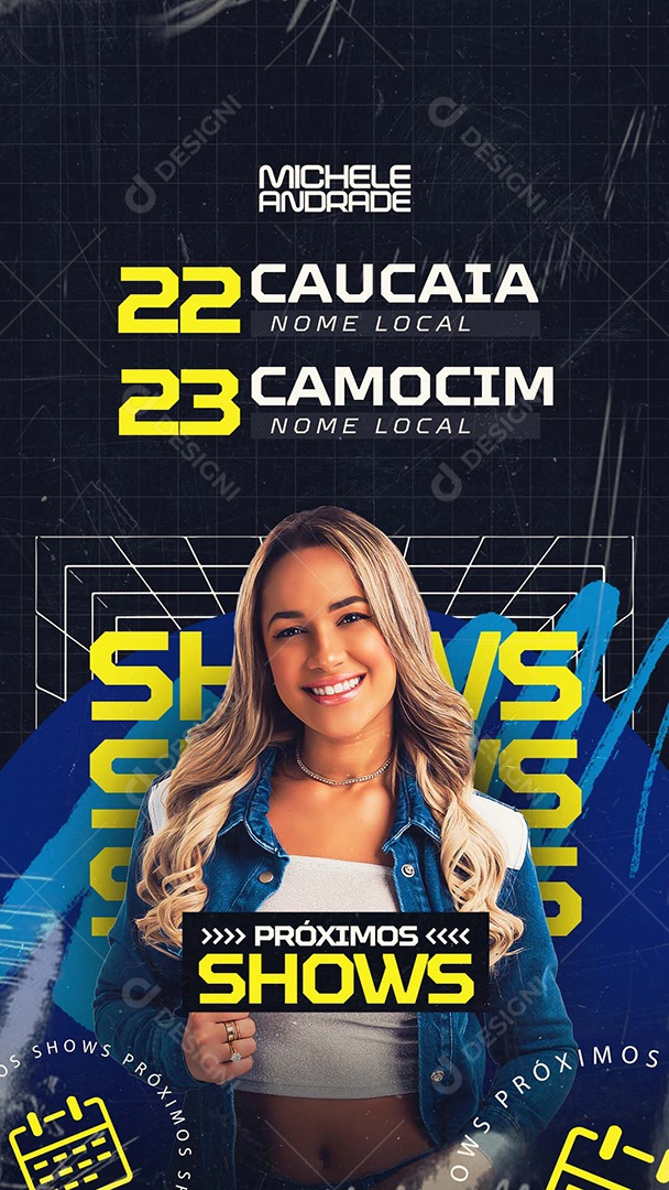 Story Agenda Próximos Shows Social Media PSD Editável