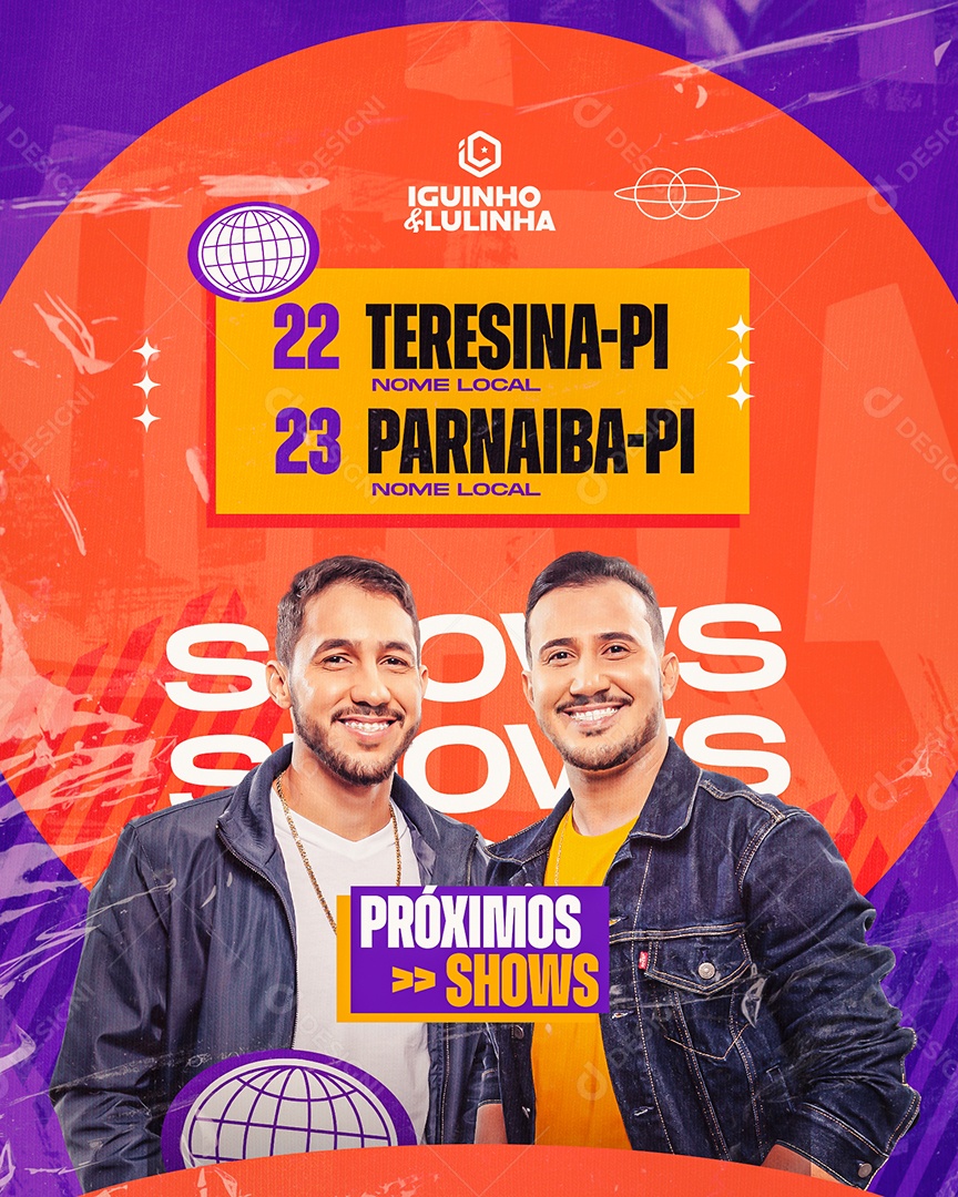 Agenda Próximos Shows Social Media PSD Editável