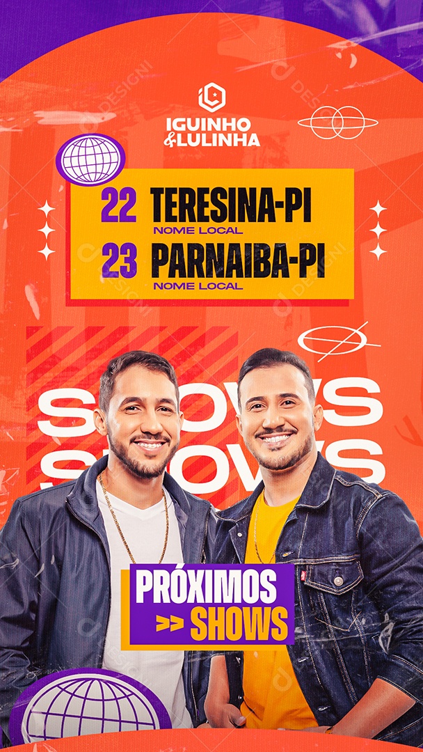 Story Agenda Próximos Shows Social Media PSD Editável