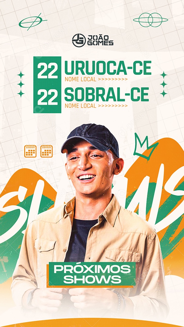 Story Agenda Próximos Shows Social Media PSD Editável