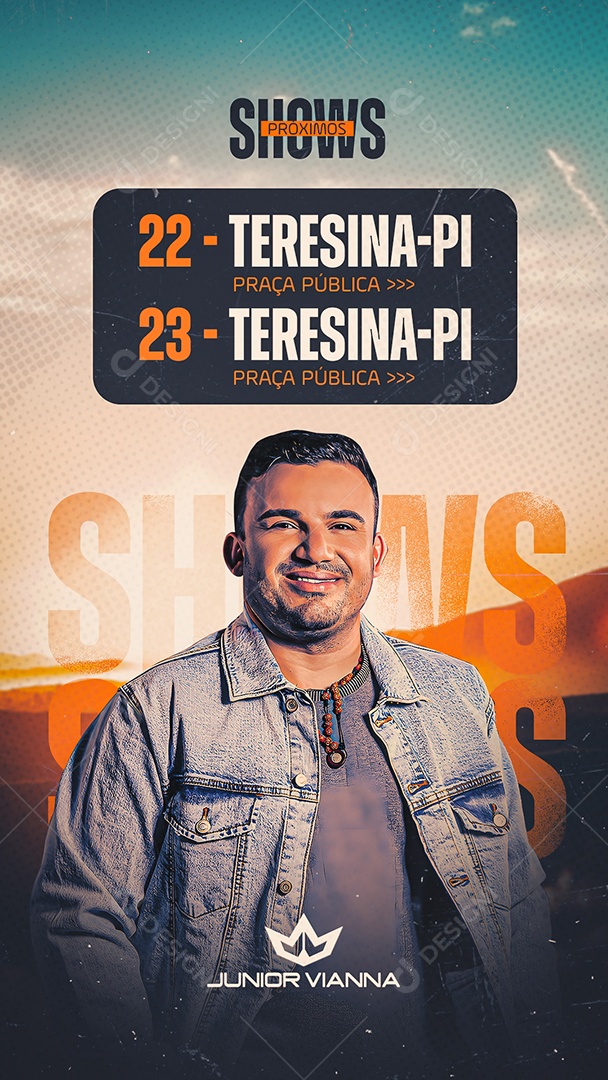 Story Agenda Próximos Shows Social Media PSD Editável