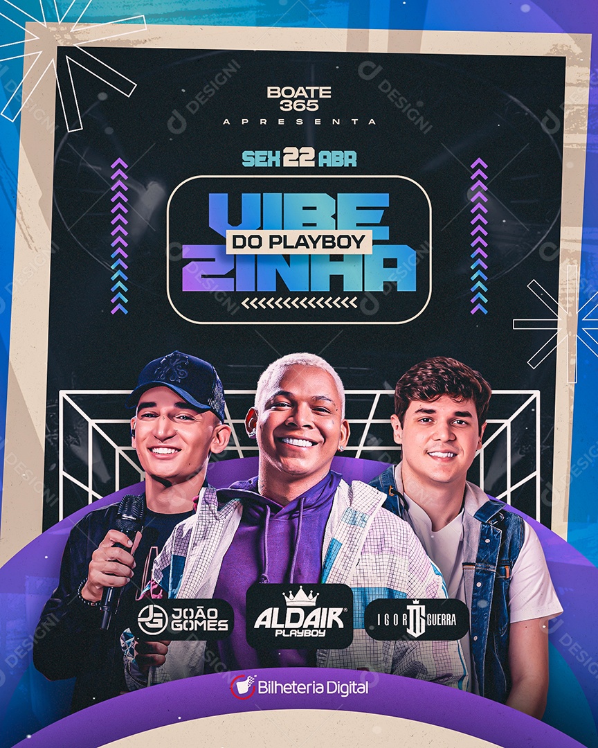 Shows Vibe do Playboy Social Media PSD Editável