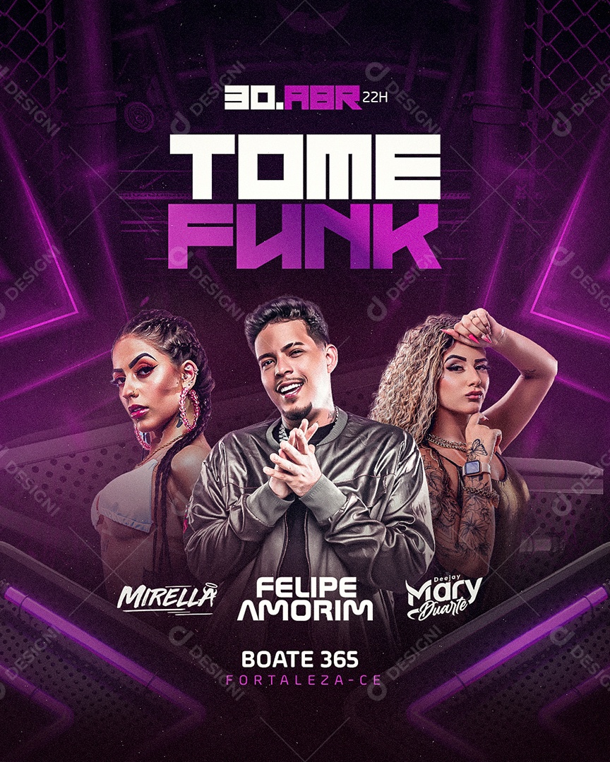 Agenda Shows Tome Funk Social Media PSD Editável