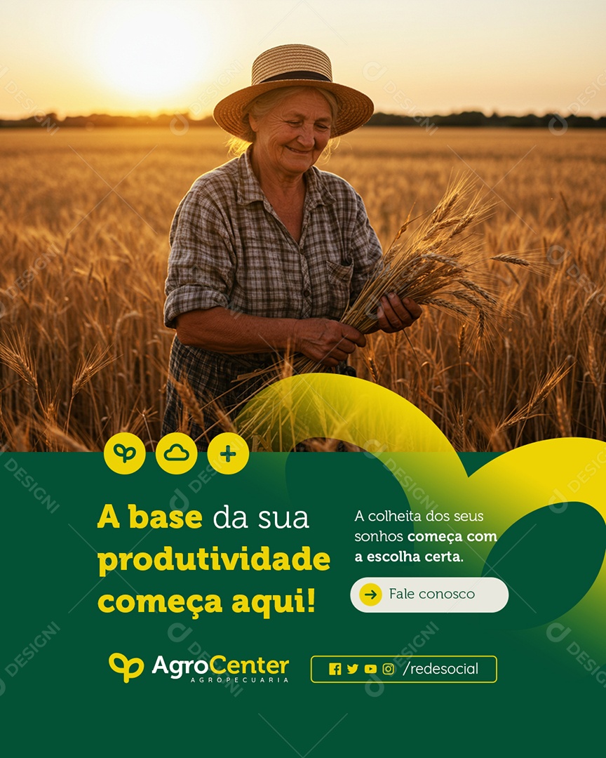 Agropecuária A Base da Sua Produtividade Começa Aqui Social Media PSD Editável