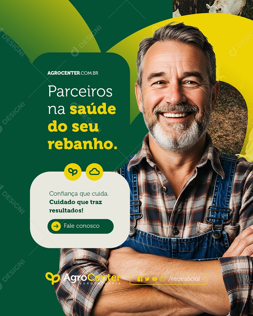 Agropecuária Parceiros na Saúde do Seu Ranho Social Media PSD Editável