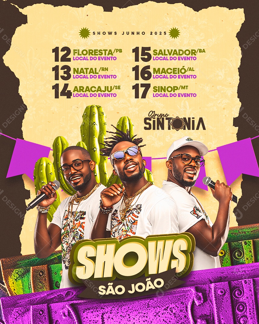 Flyer Shows São João Social Media PSD Editável