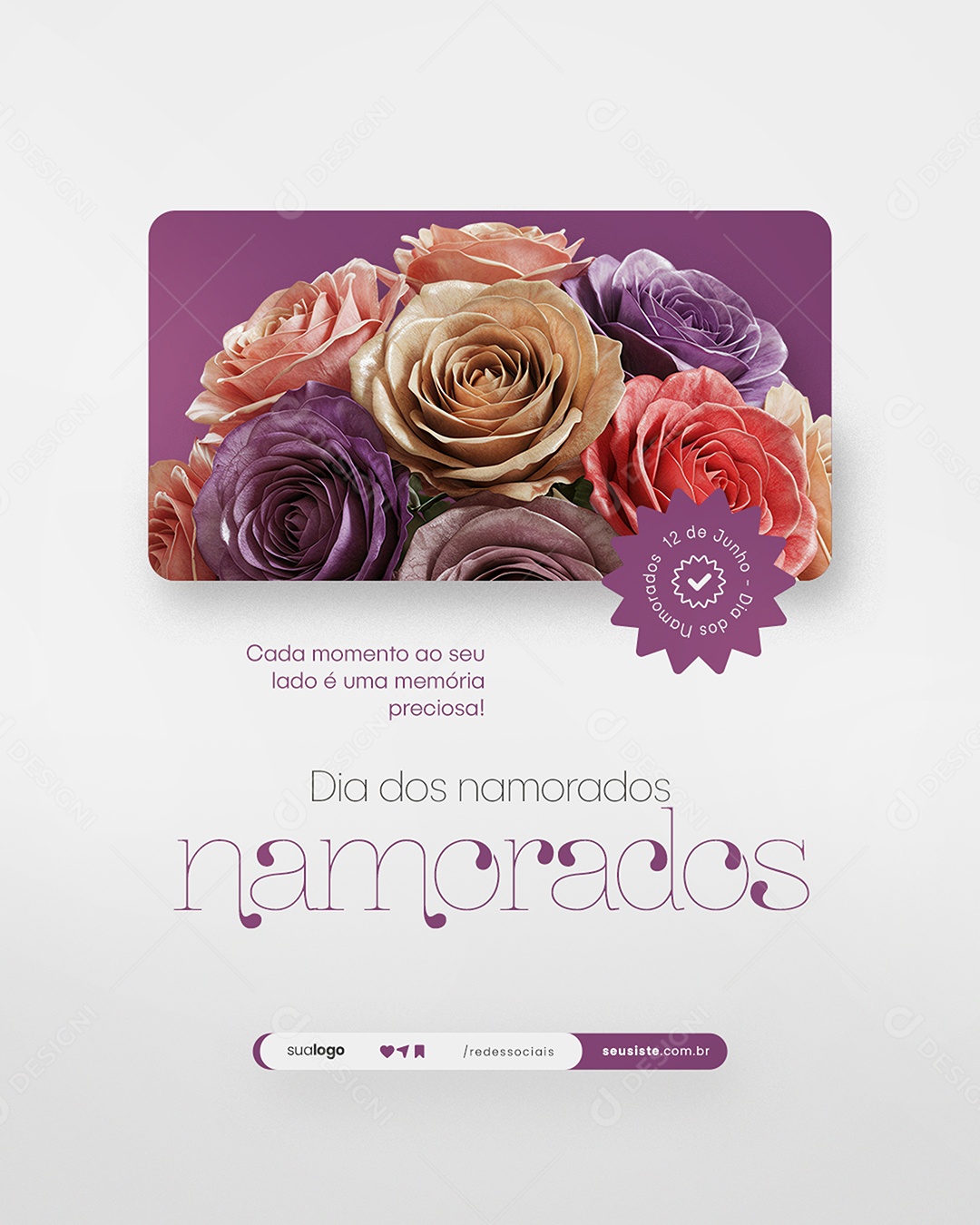 Dia dos Namorados 12 de Junho Social Media PSD Editável