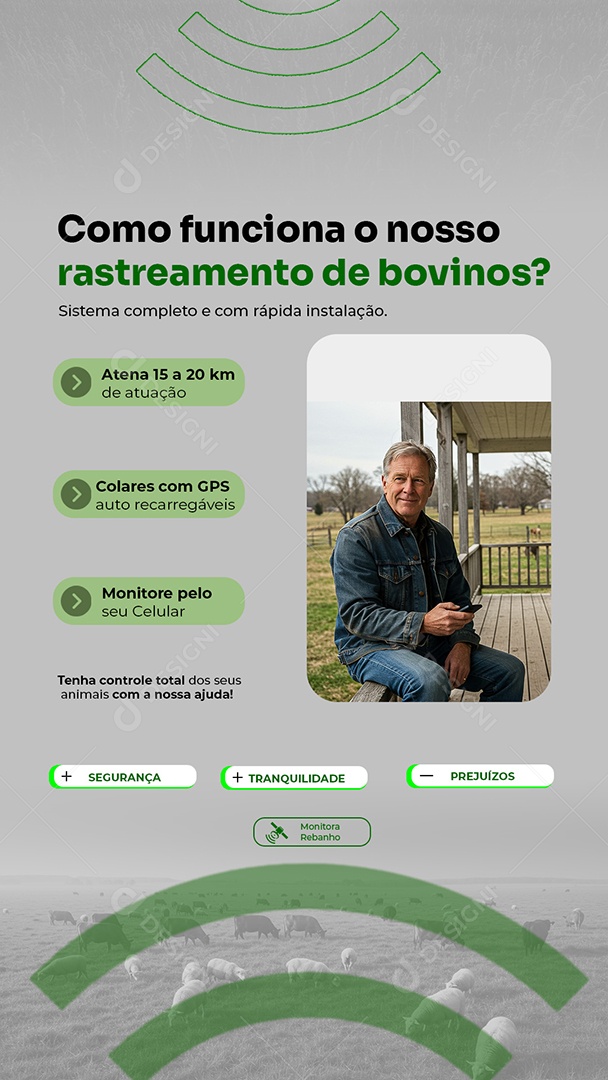 Strory Agropecuária Como Funciona Nosso Rastreamento de Bovinos Social Media PSD Editável