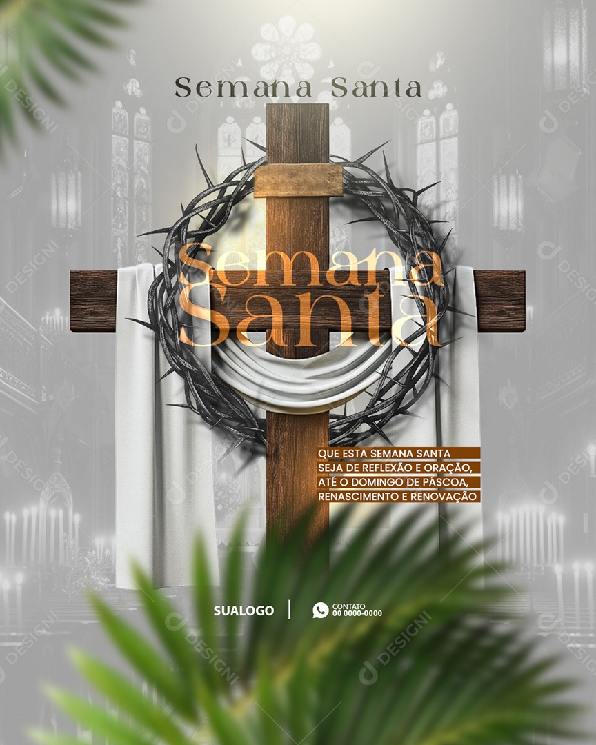 Semana Santa Social Media PSD Editável