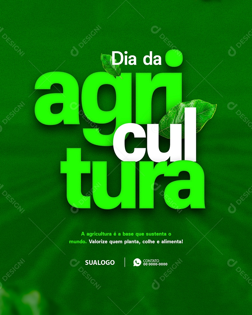 Dia da Agricultura é a Base Que Sustenta o Mundo Social Media PSD Editável