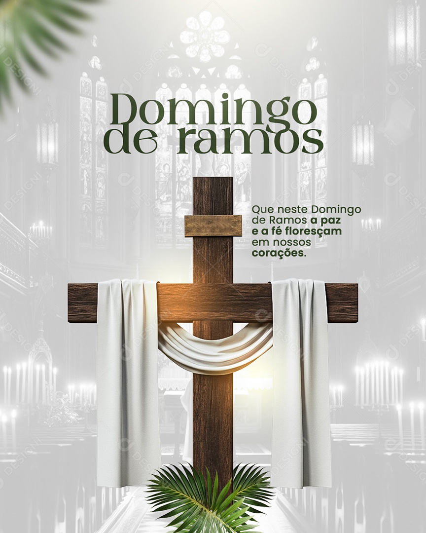Domingo de Ramos Social Media PSD Editável