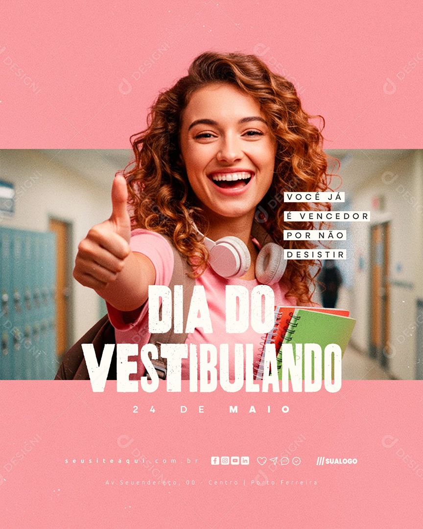 Dia do Vestibulando 24 de Maio Social Media PSD Editável