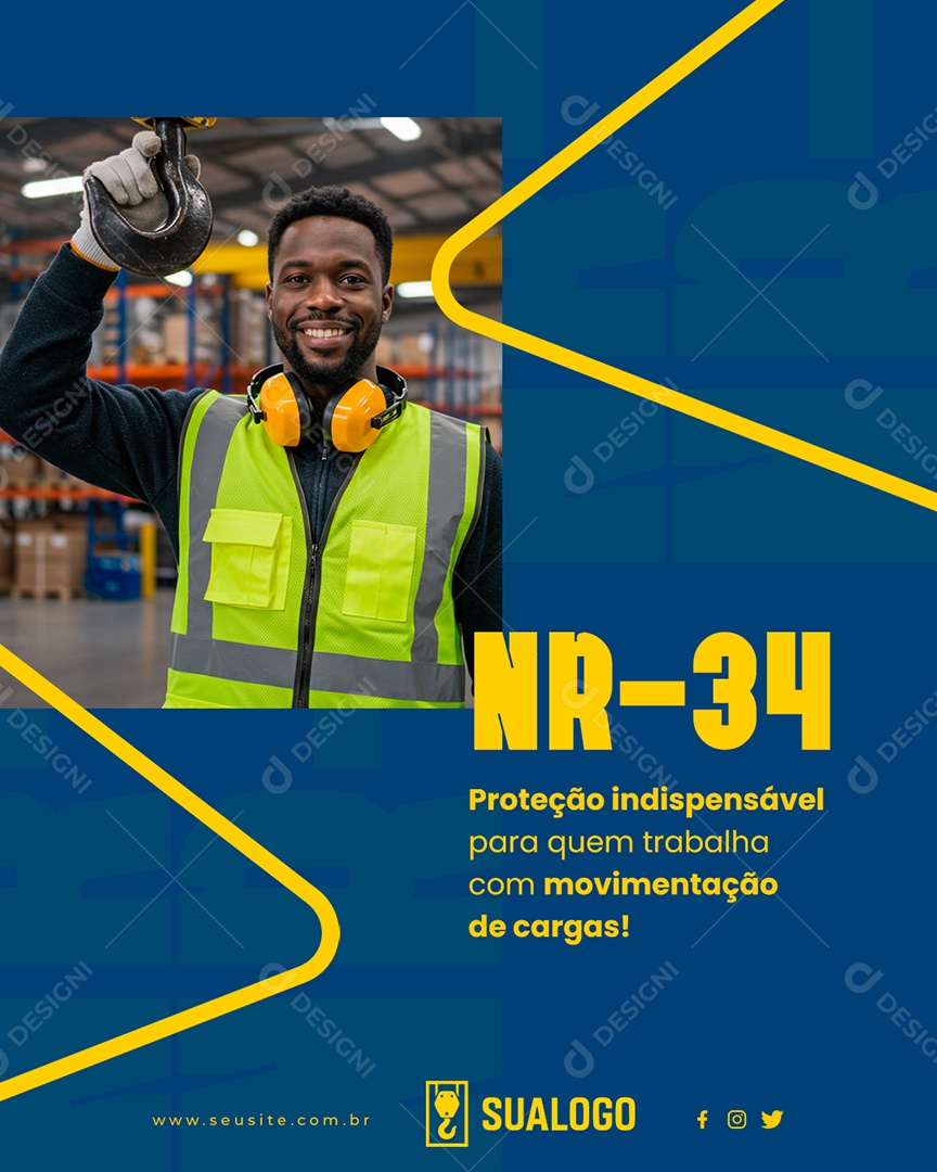 Talhas Elétricas Proteção Indípensável Sócial Media PSD Editável