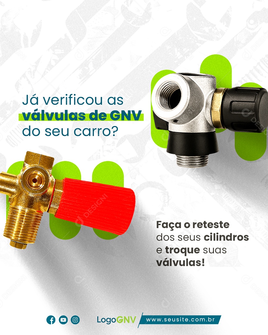 Já Verificou as Válculas de GNV do Seu Carro  Social Media PSD Editável