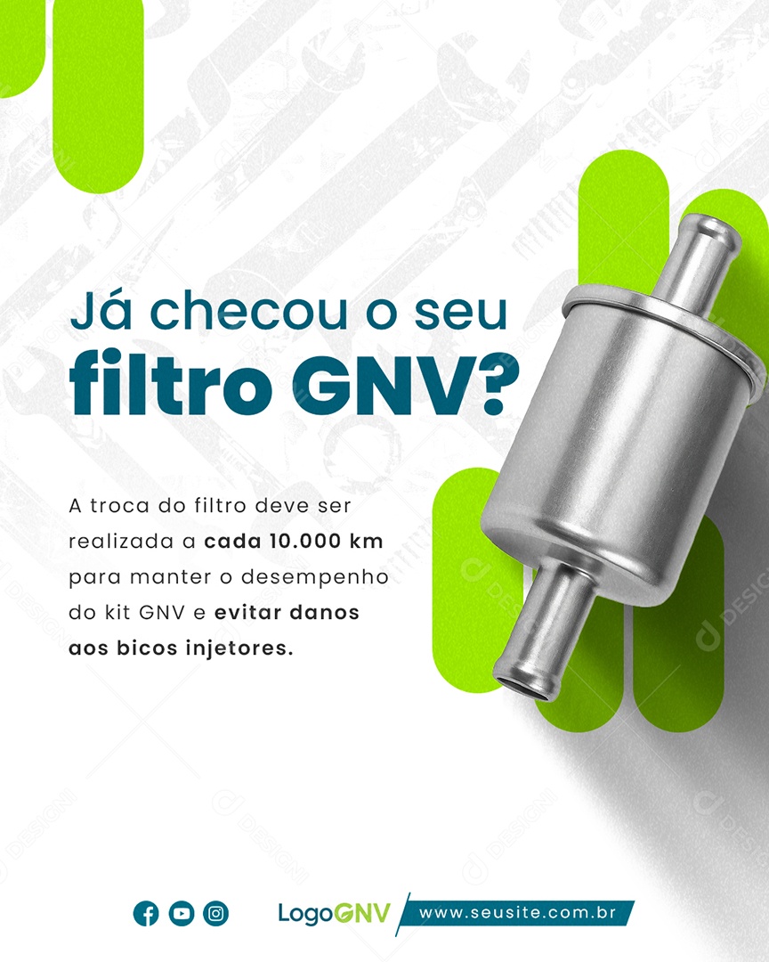 Já Chegou o Seu Filtro GNV Social Media PSD Editável