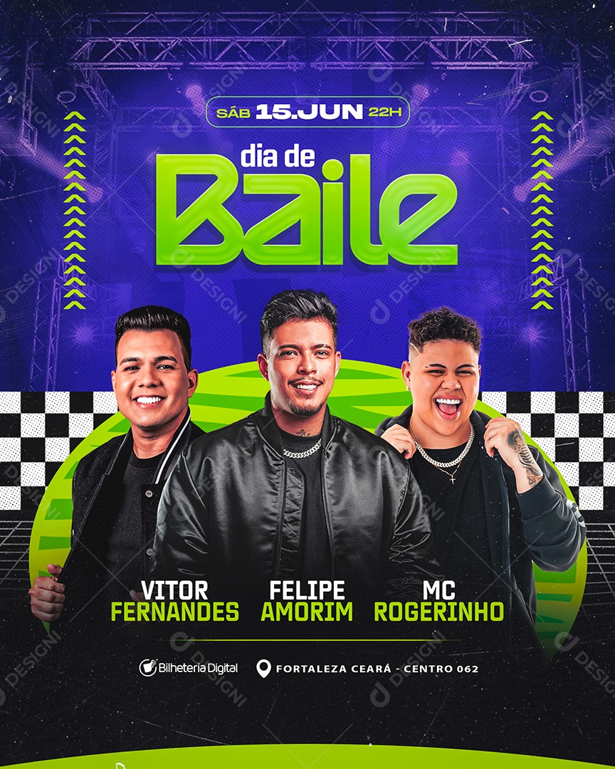 Shows Dia de Baile Social Media PSD Editável