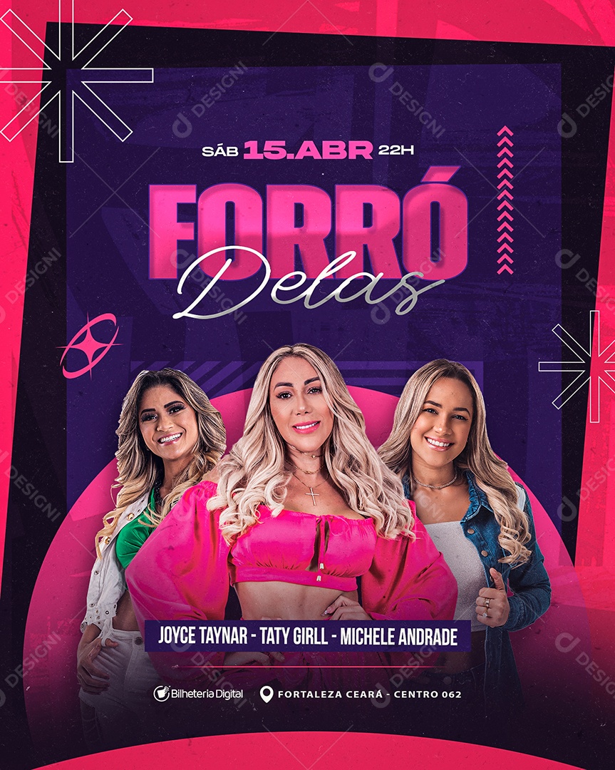 Shows Agenda Forró Delas Social Media PSD Editável