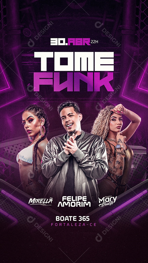 Story Shows Agenda Toma Funk Social Media PSD Editável