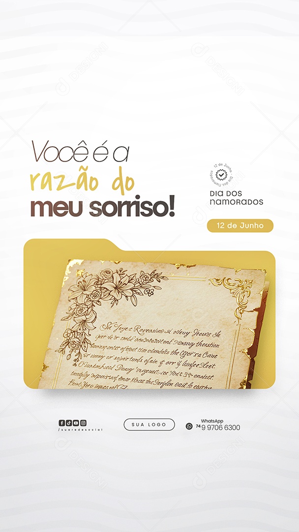 Dia dos Namorados 12 de Junho Social Media PSD Editável