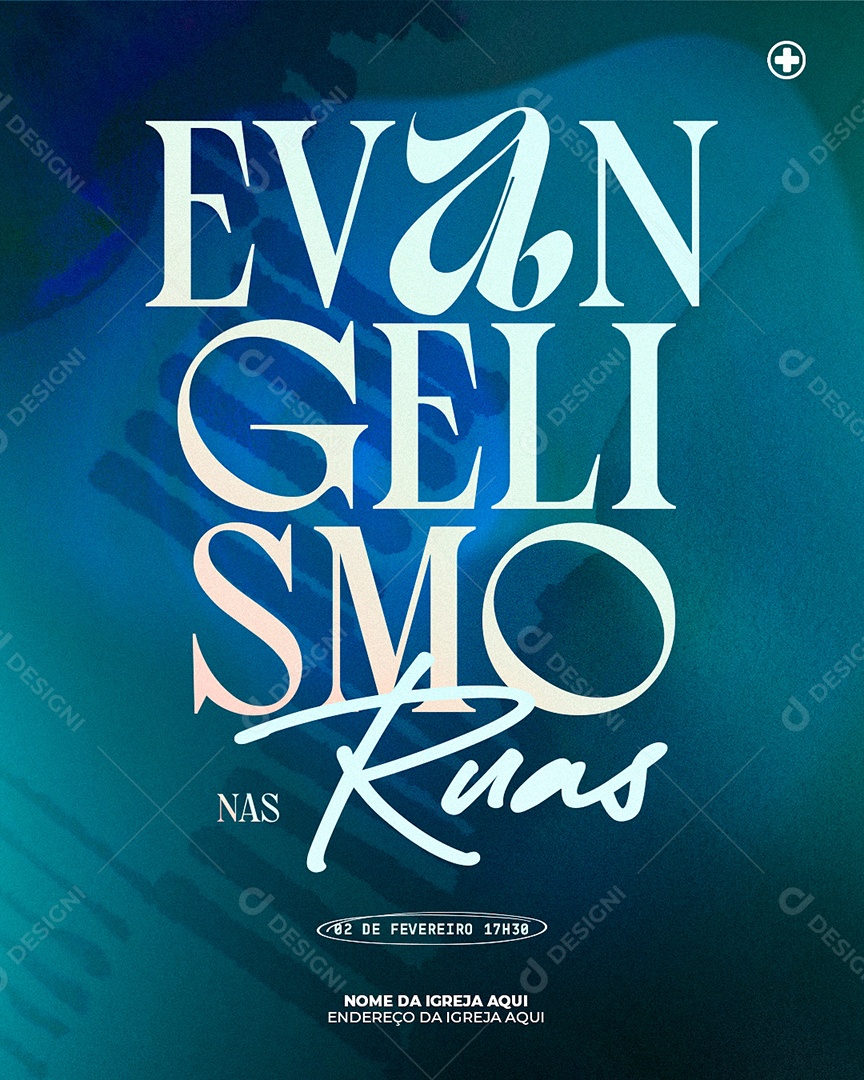 Feed Flyer Evangelismo Gospel Social Media PSD Editável