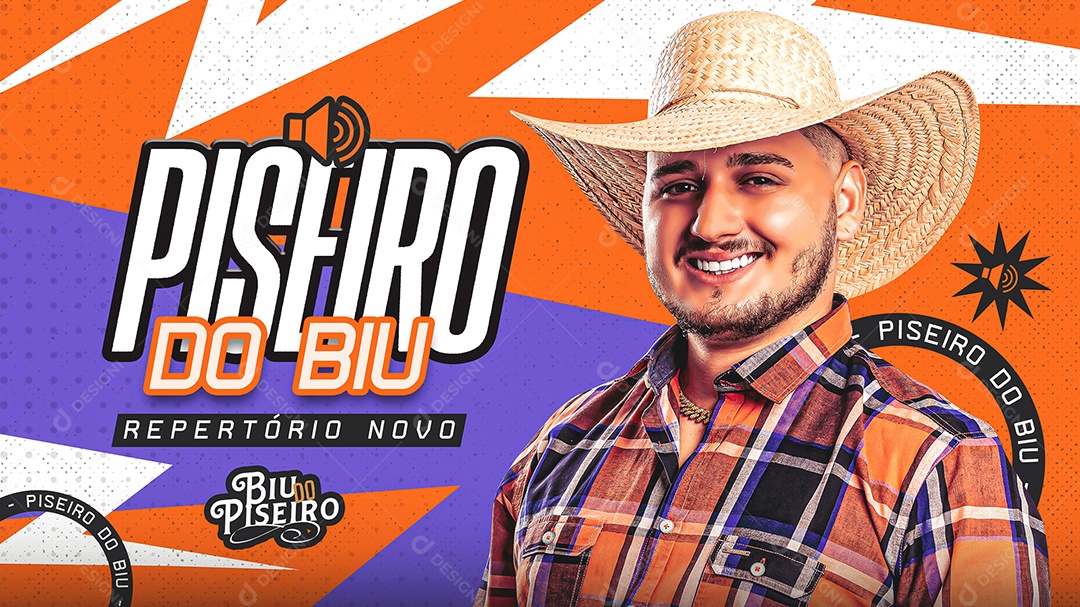 Capa CD Repertório Novo Biu do Piseiro Social Media PSD Editável
