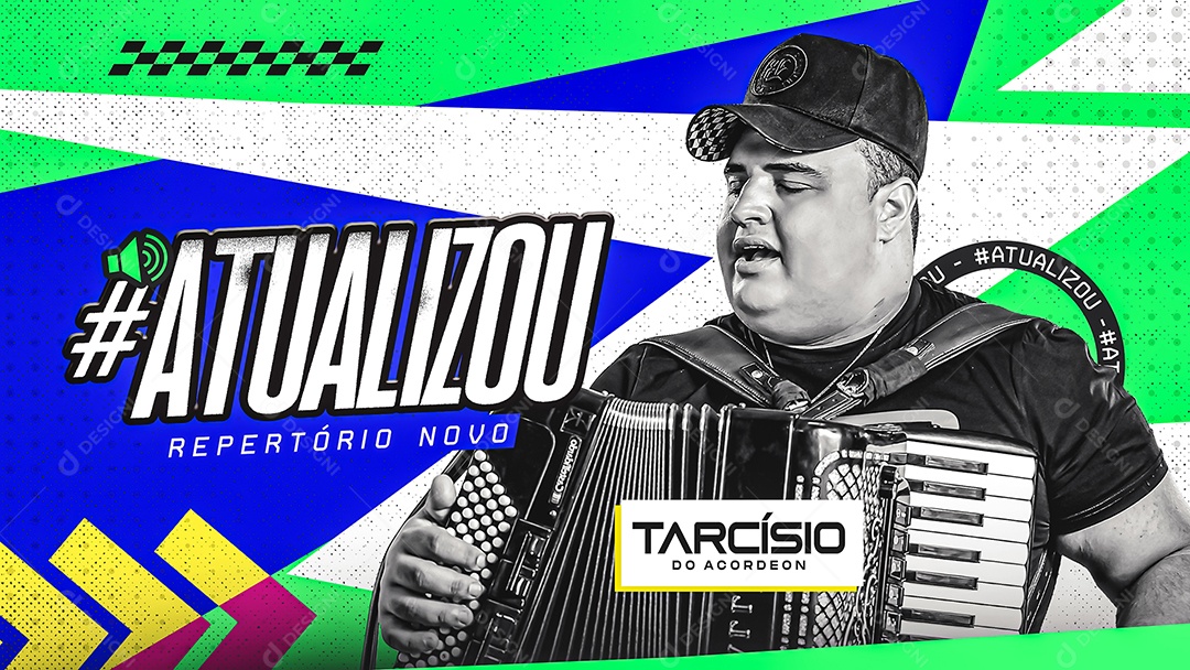 Capa CD Atualizado Tarcídio do Acordeon Social Media PSD Editável